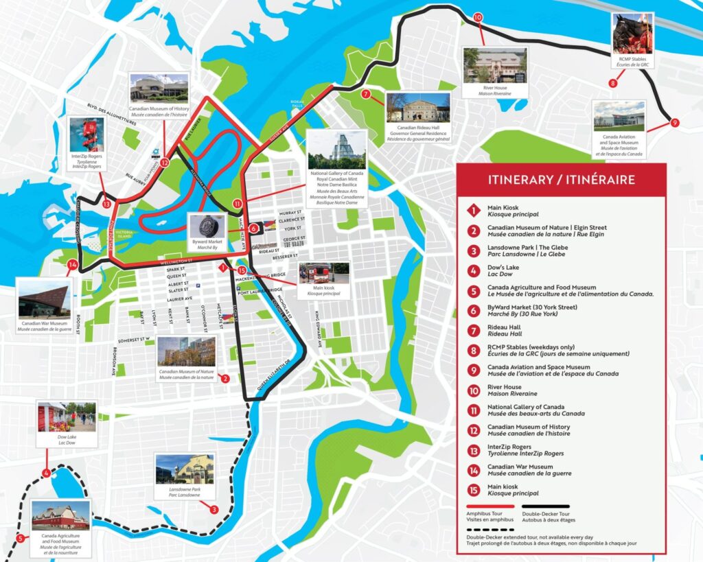 Ottawa Sightseeing Cruise Map
